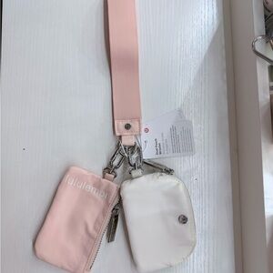 lululemon athletica Soft Pink and White Key Holder Set
